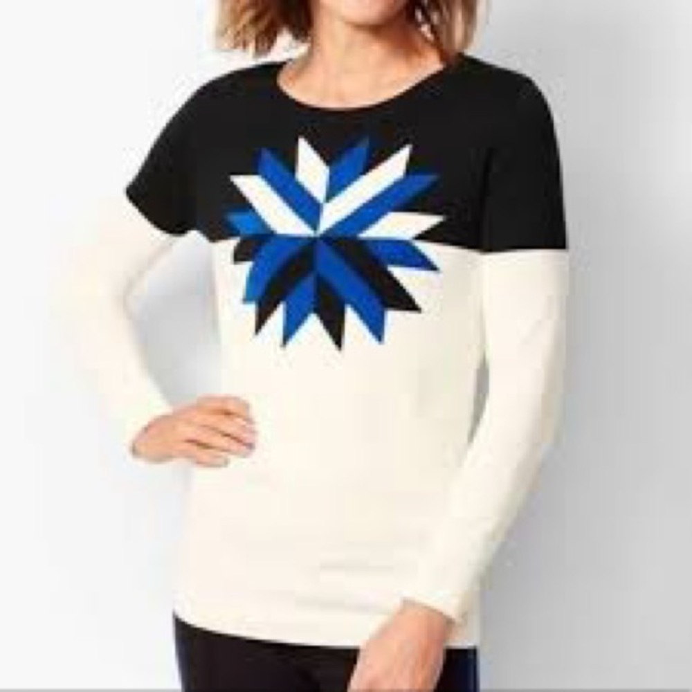 Talbots Thermolite Wool Blend Star Sweater